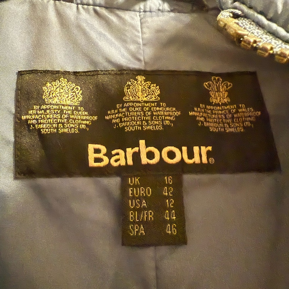 Barbour Blue Quilted Utility Jacket - Picture 2 of 4
